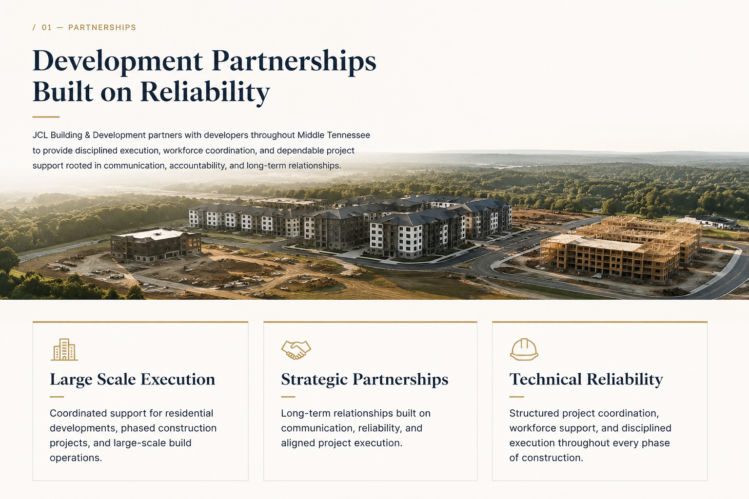 Large scale residential development site